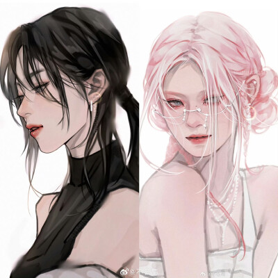 人物插画绘画线稿黑白手绘头像素描临摹细节几何素材风格个性
@不名岛