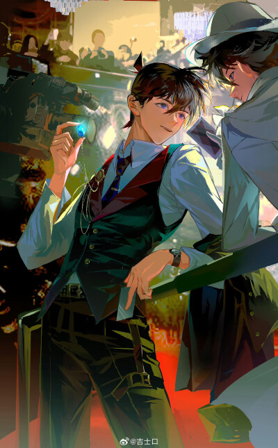 名侦探柯南人物插画绘画线稿黑白手绘头像素描临摹细节几何素材风格个性
@吉士口