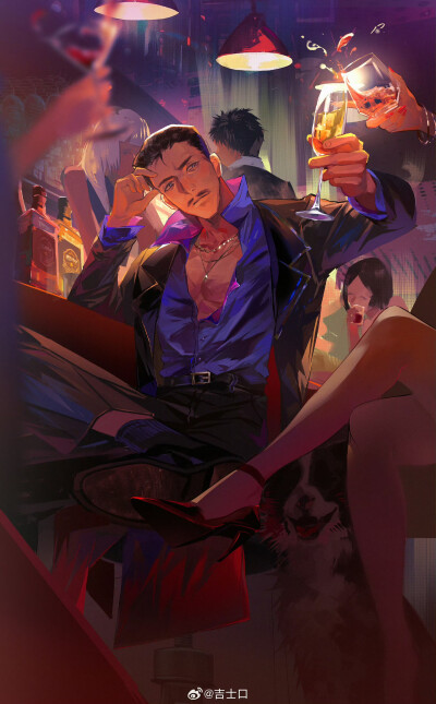 名侦探柯南人物插画绘画线稿黑白手绘头像素描临摹细节几何素材风格个性
@吉士口