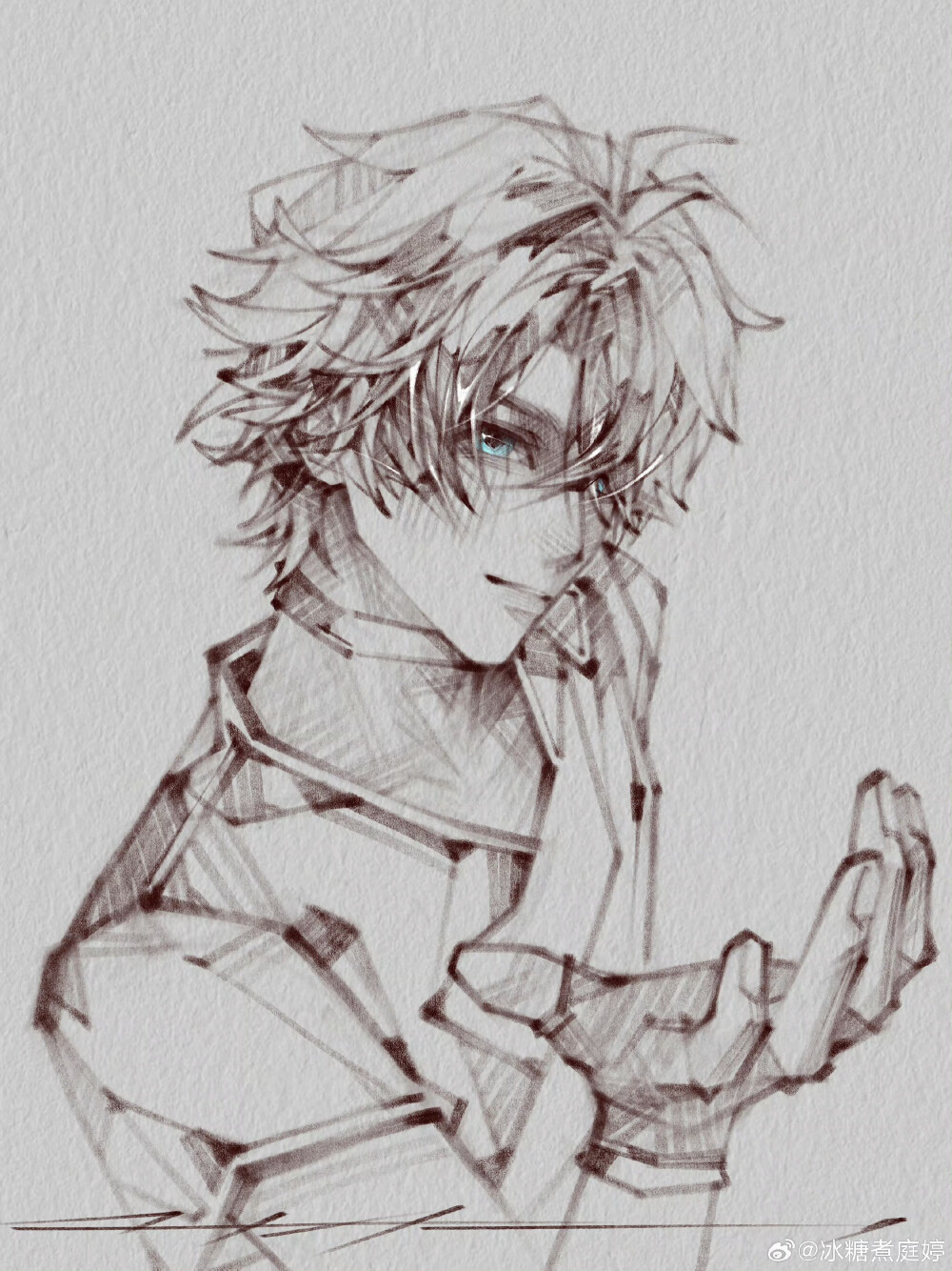 人物插画绘画线稿黑白手绘头像素描临摹细节几何素材风格个性
@冰糖煮庭婷