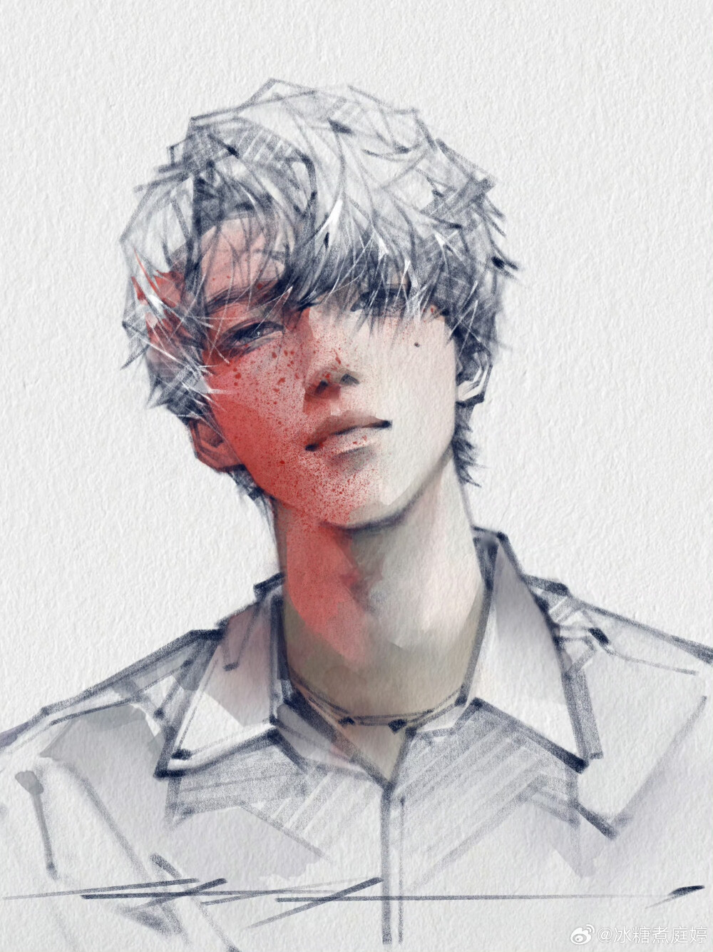 人物插画绘画线稿黑白手绘头像素描临摹细节几何素材风格个性
@冰糖煮庭婷