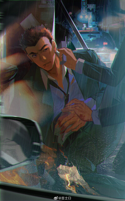 名侦探柯南人物插画绘画线稿黑白手绘头像素描临摹细节几何素材风格个性
@吉士口