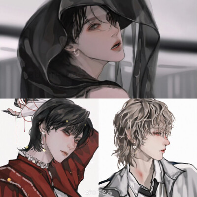 人物插画绘画线稿黑白手绘头像素描临摹细节几何素材风格个性
@不名岛