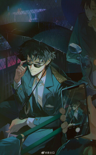 名侦探柯南人物插画绘画线稿黑白手绘头像素描临摹细节几何素材风格个性
@吉士口