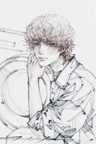 人物插画绘画线稿黑白手绘头像素描临摹细节几何素材风格个性
@冰糖煮庭婷