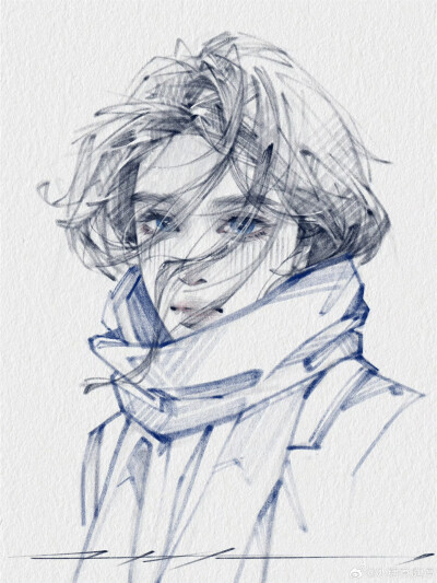 人物插画绘画线稿黑白手绘头像素描临摹细节几何素材风格个性
@冰糖煮庭婷