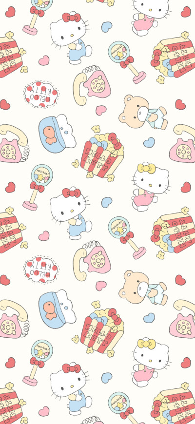Hello Kitty可爱少女心平铺壁纸
画师：isyoo