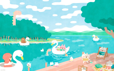 卡娜赫拉小动物，可爱治愈系壁纸