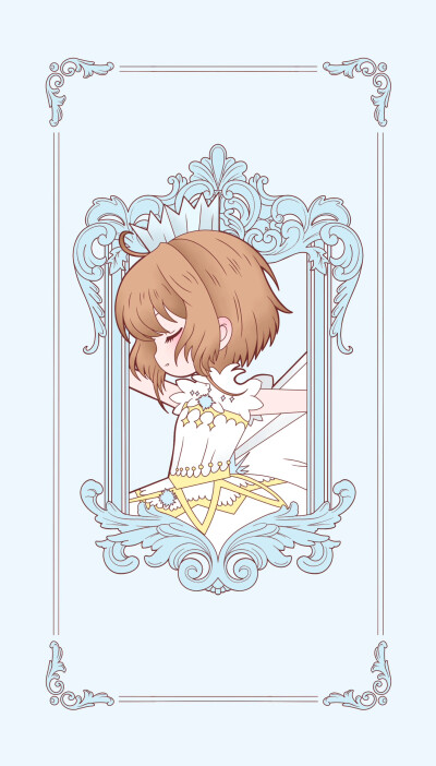 魔卡少女樱壁纸，可爱唯美的侧颜
画师@百事都可乐-_- 