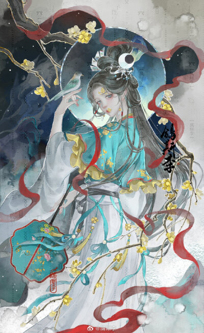 手绘女