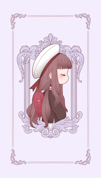 魔卡少女樱壁纸，可爱唯美的侧颜
画师@百事都可乐-_- 