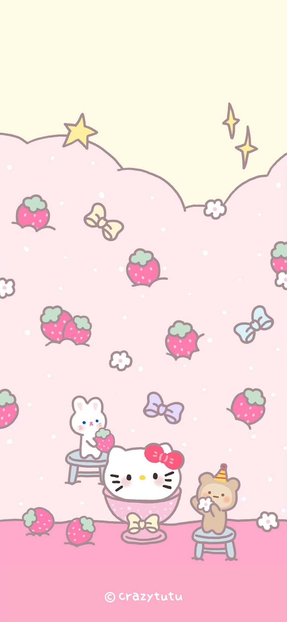 HelloKitty梦幻粉色手机套图壁纸
画师@_crazytutu 
