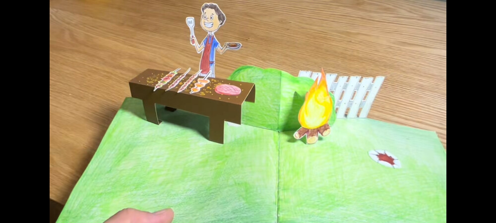 烤羊肉串/v形折