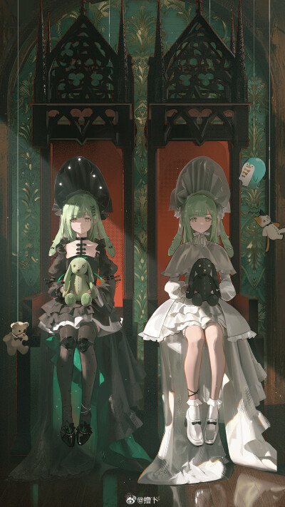 【黑兔子，白兔子】
twi@撸卜