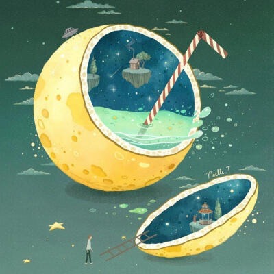 梦幻童话风格月亮相关插画
原画师noelle.illustration