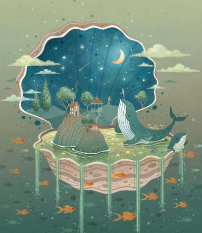 梦幻童话风格月亮相关插画
原画师noelle.illustration