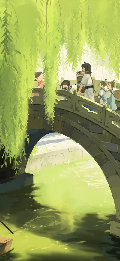 动漫场景壁纸，插画壁纸