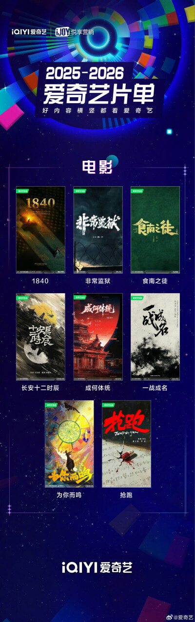 2025-2026爱奇艺片单