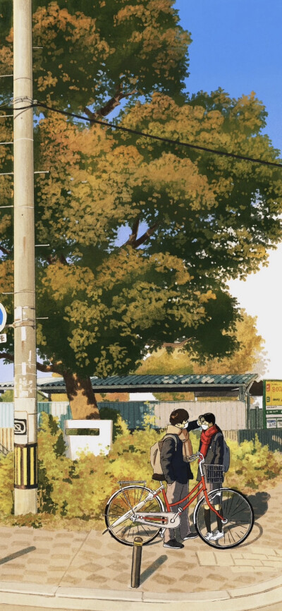 动漫场景壁纸，插画壁纸
