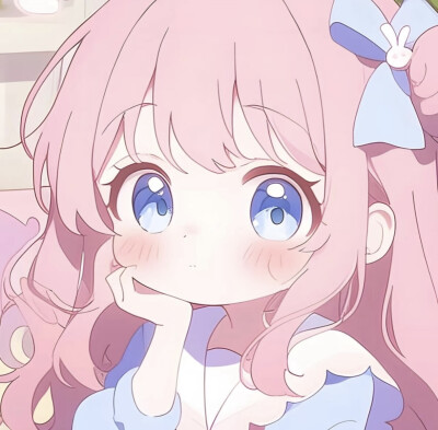 粉色卡通女头