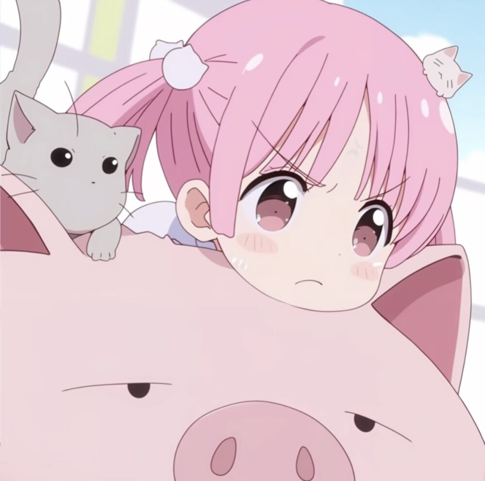 粉色卡通女头