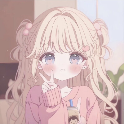 粉色卡通女头