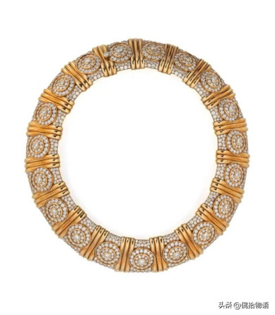 宝格丽icon（BVLGARI）黄金钻石项圈，印记：BVLGARI 750，BVLGARI 1988 750（意大利icon印记），SB（英国icon印记