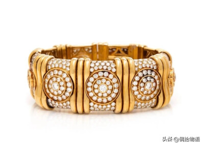 宝格丽icon（BVLGARI）黄金钻石项圈，印记：BVLGARI 750，BVLGARI 1988 750（意大利icon印记），SB（英国icon印记