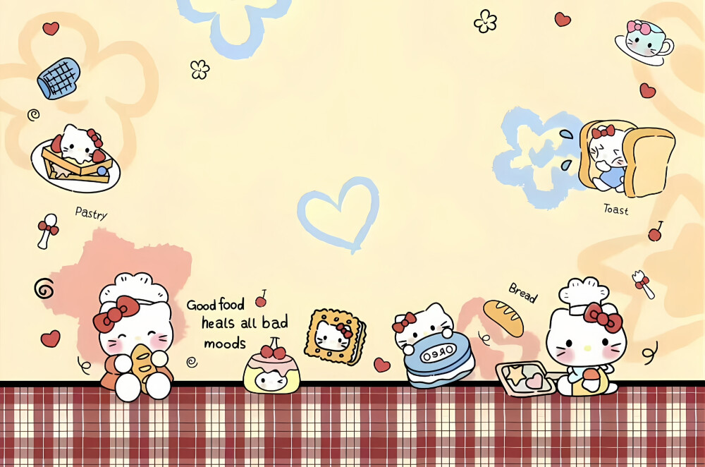 hello kitty电脑壁纸·图源微博