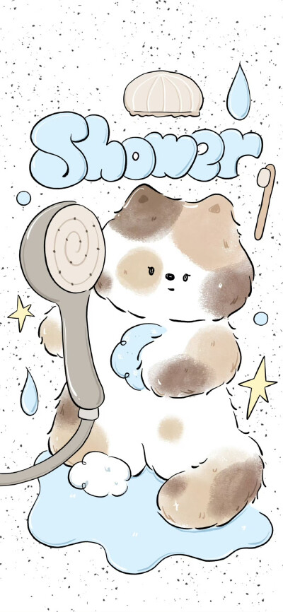 淋浴洗澡猫咪壁纸+套图