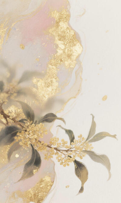 桂花没骨画壁纸