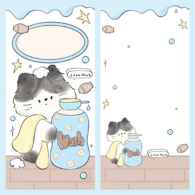 淋浴洗澡猫咪壁纸+套图