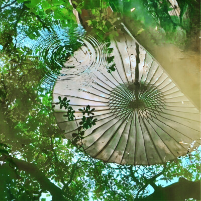 
雨打轻舟，水映花楼。
原图早就偏航了