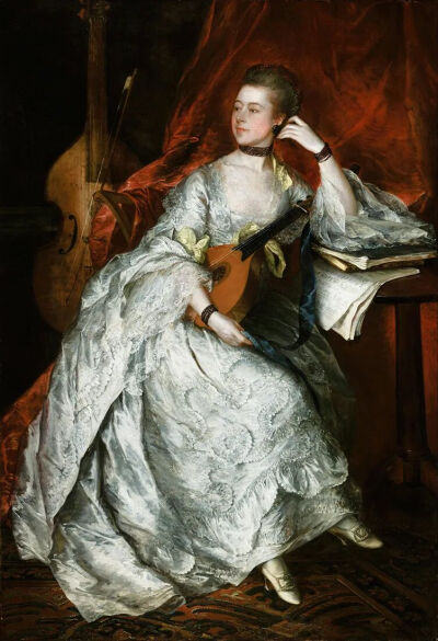 《Portrait of Ann Ford_安·福特的肖像》1760年，布面油画，197 x 135 cm美国俄亥俄州-辛辛那提艺术博物馆收藏