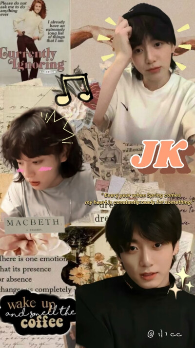 KPOP壁纸第55弹（田柾国拼贴壁纸）
“当我第一次见到你时我的心是怎样波动”