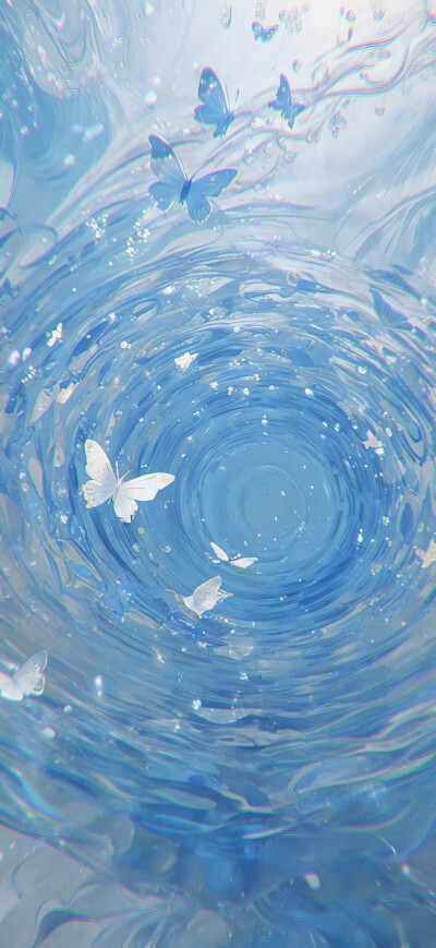 简约梦幻蓝色系聊天背景壁纸锁屏，来自网络侵删，(个人很喜欢1/2