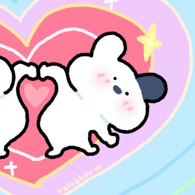 可爱 小羊 情侣 粉色 比心 蓝色