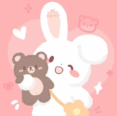 可爱 小羊 情侣 粉色 比心 蓝色