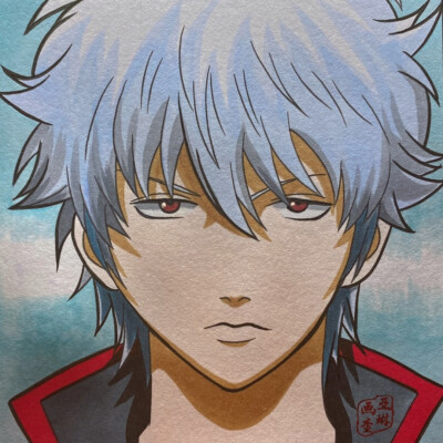 坂田银时 | 马克笔手绘，视频在：快手，抖音，B站，小红书等：画查亚琳儿