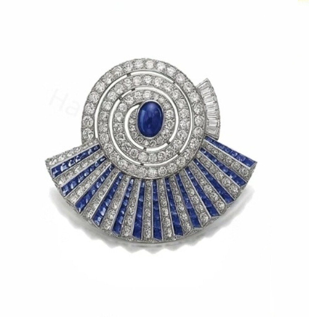 art deco时代 蓝宝石古董珠宝