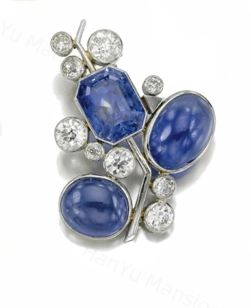 art deco时代 蓝宝石古董珠宝