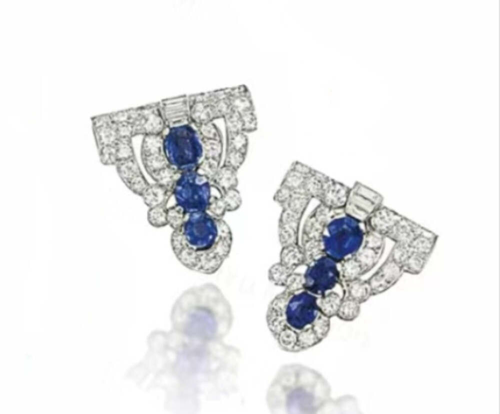 art deco时代 蓝宝石古董珠宝