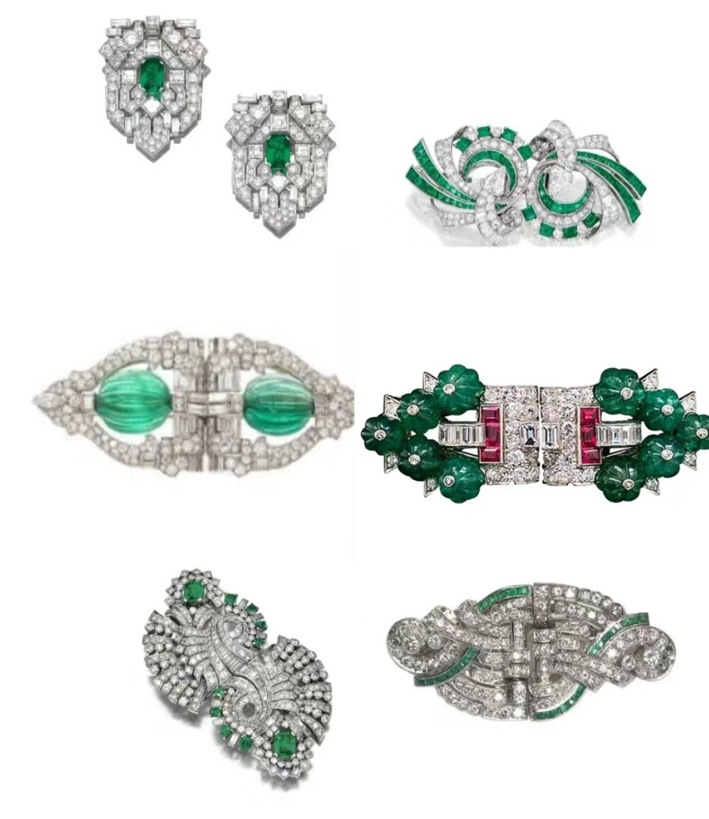 art deco 时代 风格 珠宝