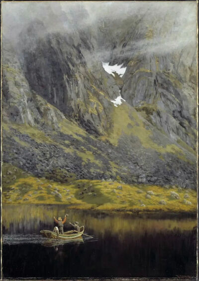 《回声》Echo
蒂奥多·塞韦林·吉特尔森（Theodor Severin Kittelsen）
1888年；尺寸未知；画布油画