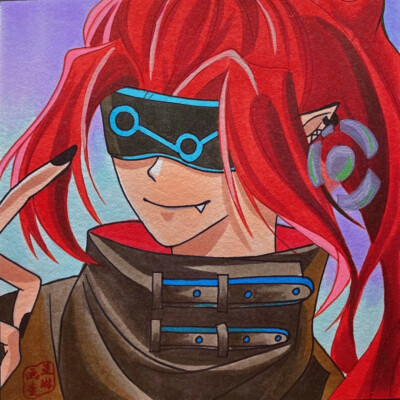 雷德 | 马克笔手绘，视频在：快手，抖音，B站，小红书等：画查亚琳儿