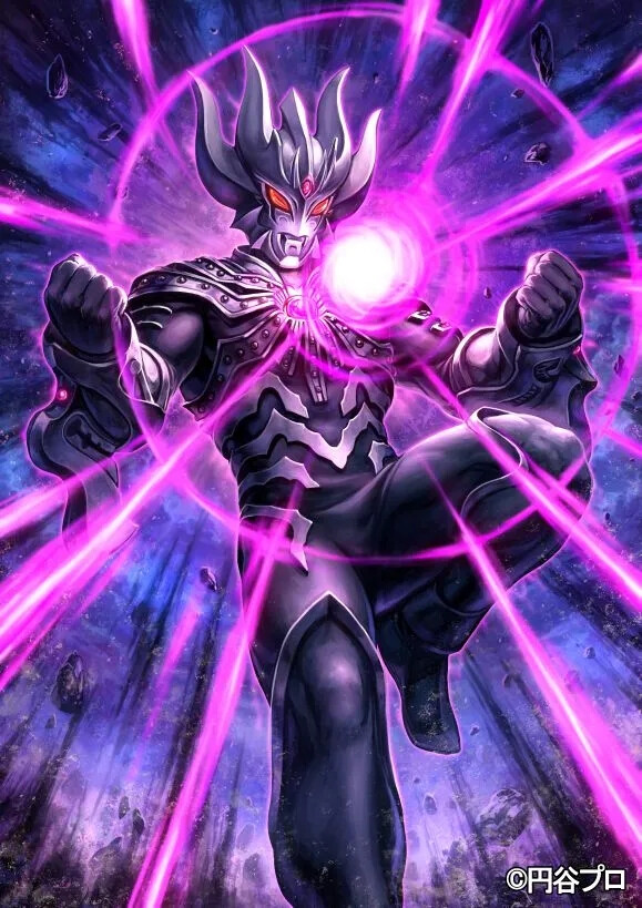 奥特黑暗杀手，黑暗杀手射击。《奥特融合格斗》原画。(侵权删)