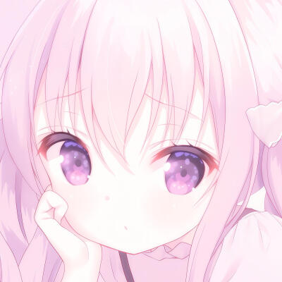 粉色系动漫女生头像