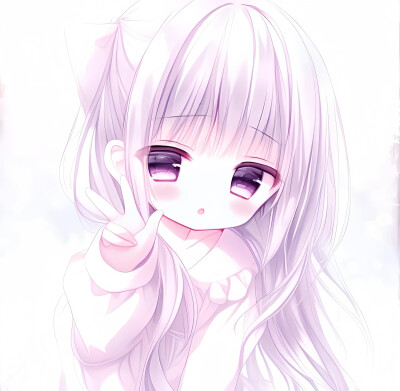 粉色系动漫女生头像