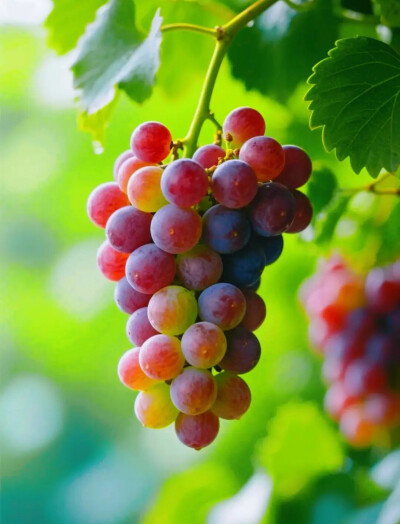 走进葡萄园就被治愈了，阳光穿过叶隙洒在紫莹莹的串儿上，连风都带着成熟的果香。