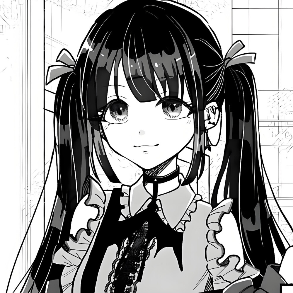 黑白漫画/女生头像